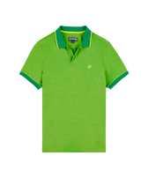 Men Organic Cotton Polo Shirt Solid Chive front view