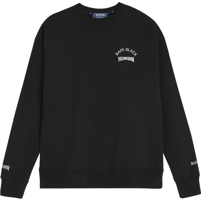 Men Cotton Crewneck Sweatshirt Turtles Printed - Sweater - Swape - Black - Size XXL - Vilebrequin