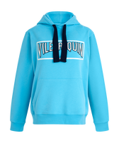 Sudadera con capucha de algodón de color liso para hombre Santorini vista frontal