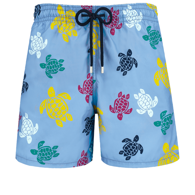 Bañador Con Estampado Ronde Des Tortues Multicolores Para Hombre - Traje De Baño - Moorea - Azul