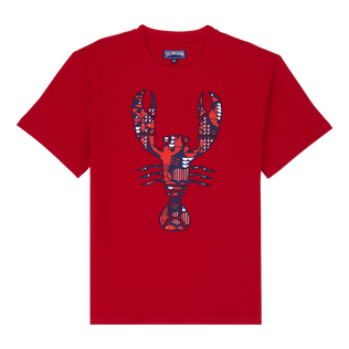 Camiseta extragrande de algodón orgánico con estampado Graphic Lobsters para hombre Moulin rouge vista frontal