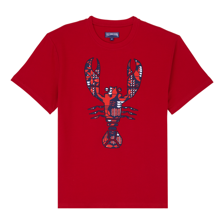 Graphic Lobsters Oversized-t-shirt Aus Bio-baumwolle Für Herren - Tareck - Rot - Größe S - Vilebrequin