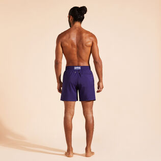 Men Swim Shorts Ultra-light and Packable Solid Midnight back worn view