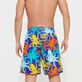 Costume da bagno uomo elasticizzato lungo Octopussy Purple blue vista indossata posteriore
