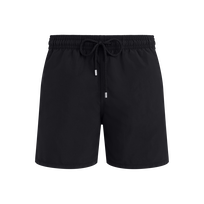 Men Swim Trunks Solid Black front view