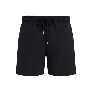 Men Swim Trunks Solid Black front view