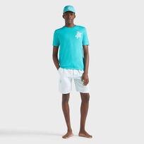 Men Natural Dye Linen Bermuda Short Look  front view