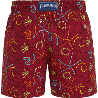 Men Swim Shorts Embroidered Noumea Sea - Limited Edition Merlot back view