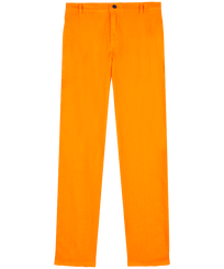 Hombre Autros Liso - Men Straight Linen Pants Solid, Zanahoria vista frontal