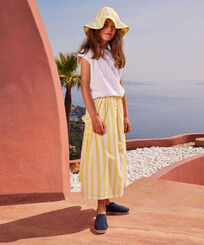 Girls Yellow Stripes Look  vista frontale