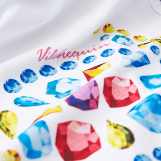 Camiseta sin mangas de algodón orgánico con estampado Vendôme Turtles para niña Blanco detalles vista 1