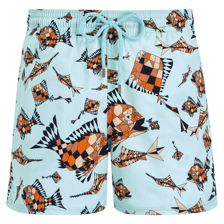 Men Stretch Swim Shorts Vatel - Monrise - Blue - Size 4XL - Vilebrequin