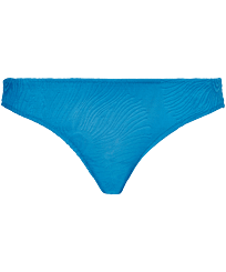 Braguita de bikini de talle medio con estampado de jacquard Plumes para mujer Calanque vista frontal