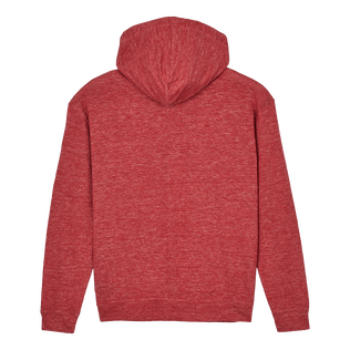 Unisex Linen Sweatshirt Solid China red back view