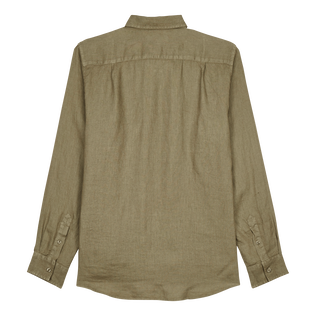 Camicia uomo in lino Natural Dye Scrub vista posteriore