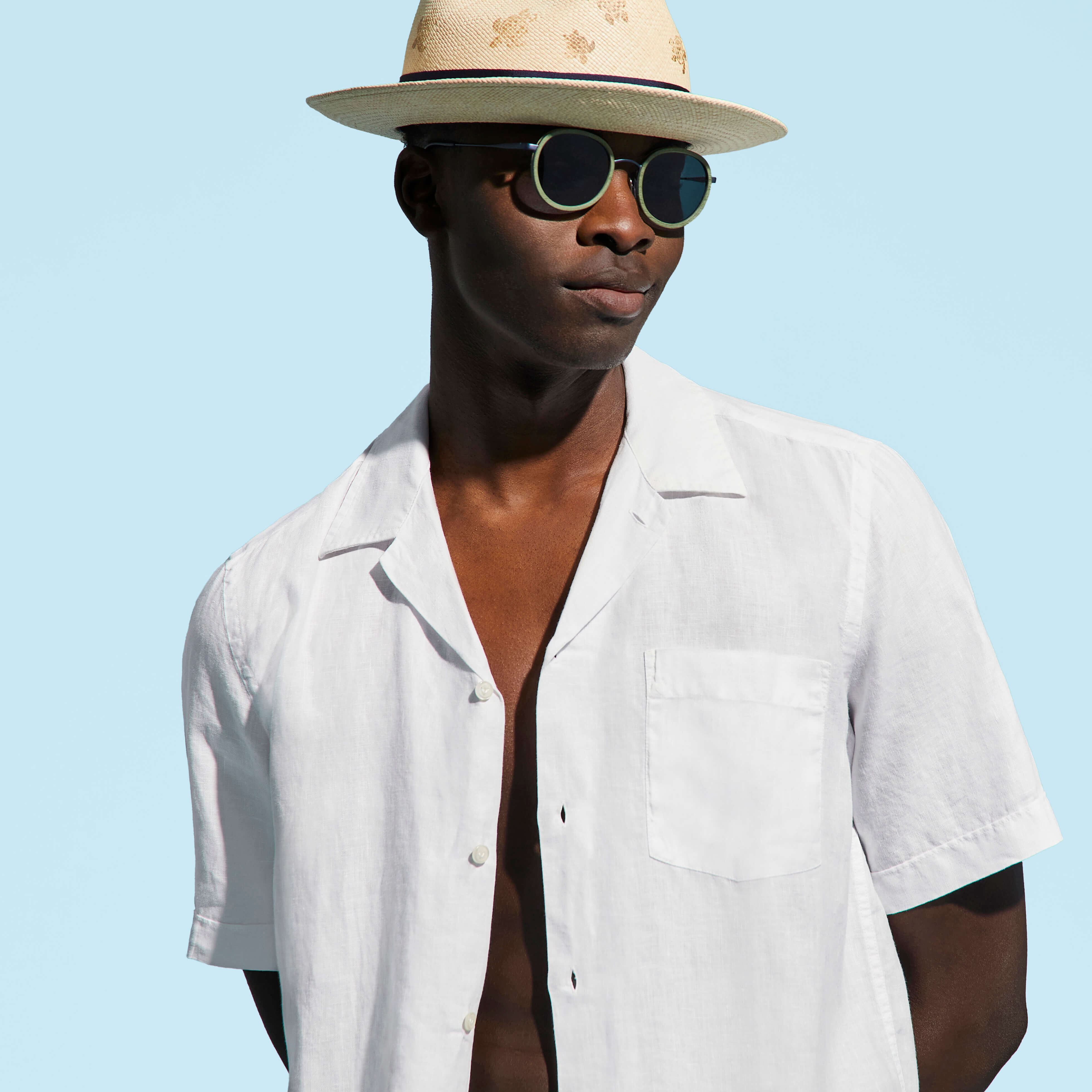 Men Linen Shirt Solid | Vilebrequin Website | HARH9U10
