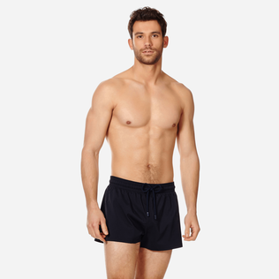 Maillot de bain homme uni Noir vue portée de face