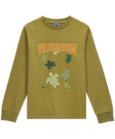 Ronde des Tortues T-Shirt aus Baumwolle für Jungen in Camouflage Khaki Vorderansicht