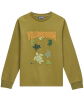 T-shirt en coton garçon Ronde des Tortues Camo Kaki vue de face