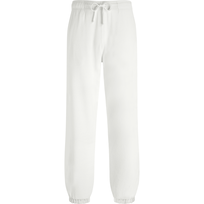 Pantalón liso en tejido terry unisex Blanco tiza vista frontal