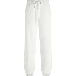 Unisex Terry Pants Solid Chalk front view