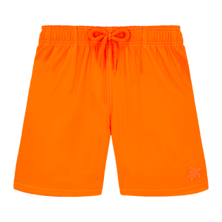 Boys Ultra-Light and Packable Swim Trunks Solid Fluo fire front view
