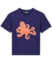 Boys T-Shirt Macro Octopussy Navy front view