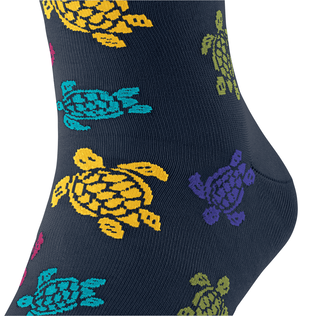 男士 Rondes des Tortues Multicolores 及膝袜 - Vilebrequin x Falke Midnight blue 细节视图2