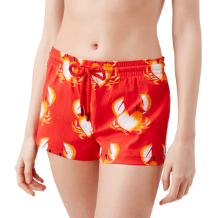 Women Swim Short St Valentine 2020- Vilebrequin x Giriat Medicis red details view 1