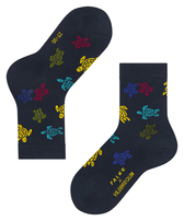 Calcetines con estampado Rondes des Tortues Multicolores para niños: Vilebrequin x Falke Midnight blue vista frontal