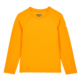 Rash guard bambini a tinta unita testurizzato Sunflower vista frontale