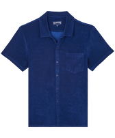 Camicia bowling unisex in cotone tinta unita Ink vista frontale