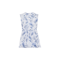 Girls Viscose Dress Medusa and Shells White 正面图
