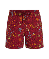 Men Swim Shorts Embroidered Noumea Sea - Limited Edition Merlot vista frontale