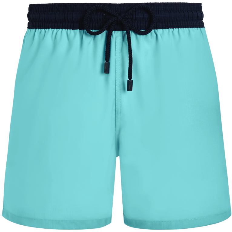 Pantaloncini Mare Uomo In Lana Super 120s - Costume Da Bagno - Magnus - Blu