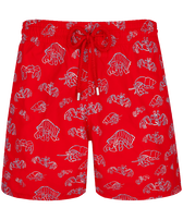 Maillot de bain homme brodé Hermit Crabs Coquelicot vue de face