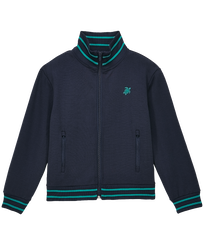 Boys Cotton Jacket Rayures Navy front view