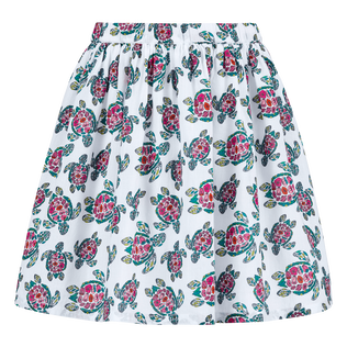 Gonna Provencal Turtle bambina Bianco vista frontale
