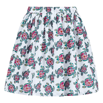 Girls Skirt Provencal Turtle White front view