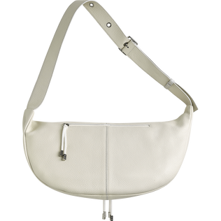 Medium Leather Belt Bag Blanco vista trasera