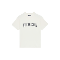 Men Cotton T-shirt VBQ logo patch Off white front view