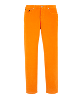 Pantaloni uomo a 5 tasche in velluto a coste 1500 righe Carota vista frontale