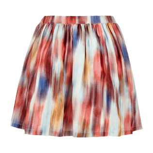 Girls Viscose Skirt Ikat Multicolor back view