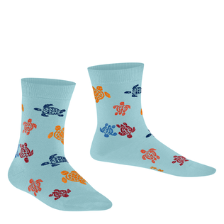 Mehrfarbige Rondes des Tortues Socken für Kinder – Vilebrequin x Falke Wasser Details Ansicht 1