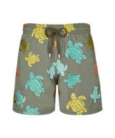 Men Swim Trunks Embroidered Ronde Tortues Multicolores - Limited Edition Olivier front view