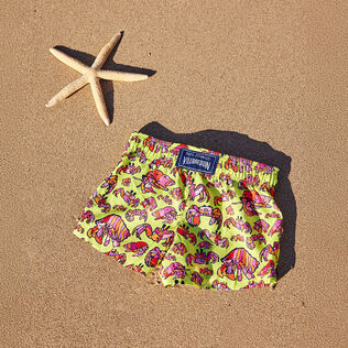 Bañador con estampado Hermit Crabs para bebé Chartreuse detalles vista 1