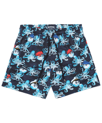 Men Stretch Swim Trunks - Vilebrequin X Malbon Navy front view