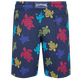 Costume da bagno uomo elasticizzato lungo Ronde Des Tortues Blu marine vista posteriore