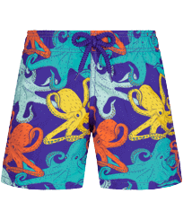 男童 Octopussy 游泳短裤 Purple blue 正面图