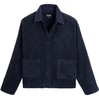 Women Terry Jacket Solid - Vilebrequin x Ines de la Fressange Navy front view
